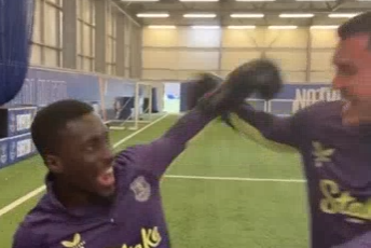 Idrissa Gueye and Michael Keane hold boxing match after mid-game fight