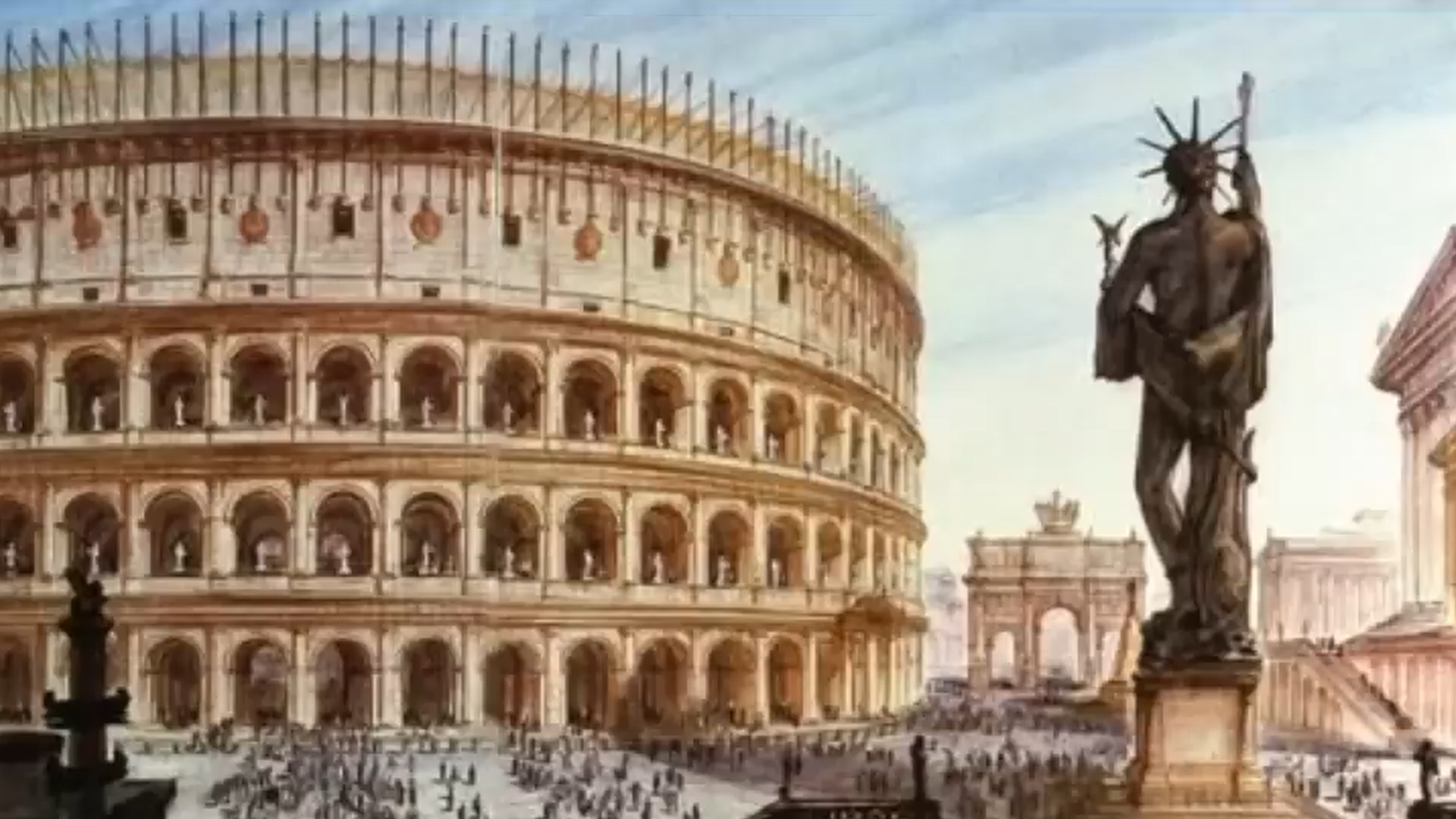 What happened to the missing half of the Colosseum?