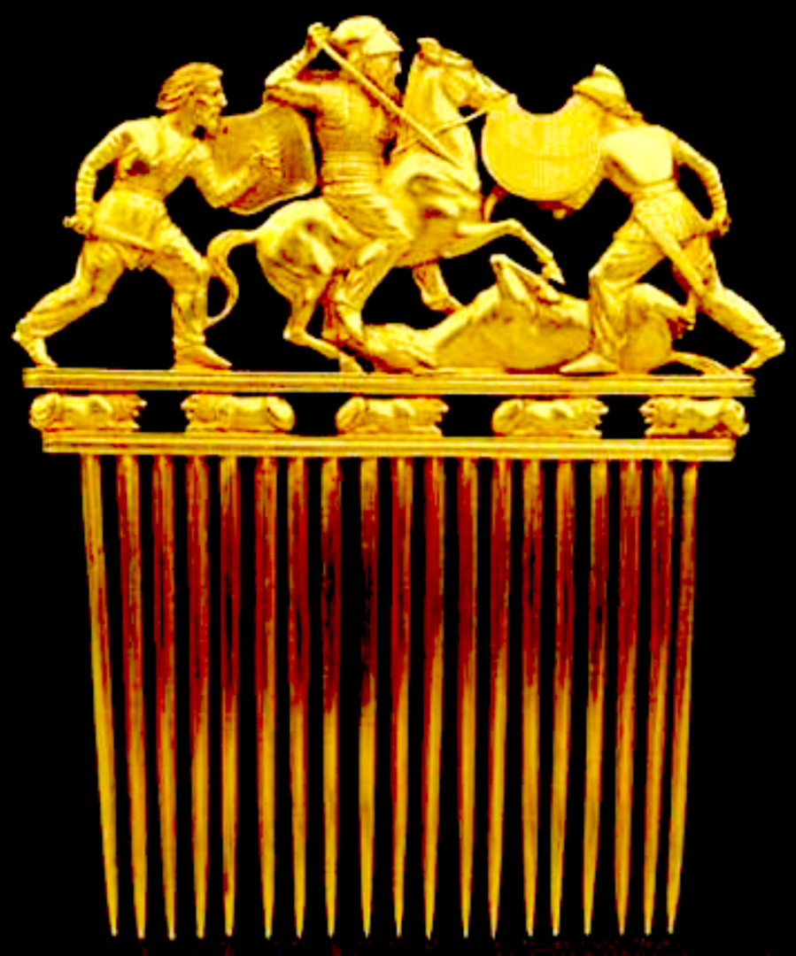 Scythian golden comb