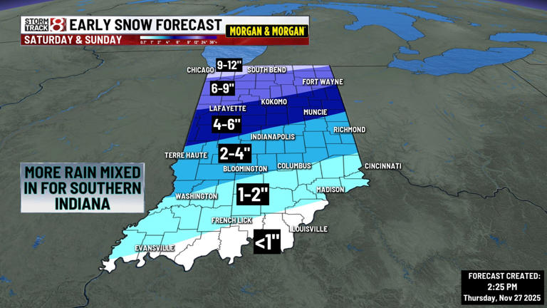 Winter storm watches call for heavy snowfall in much of Indiana