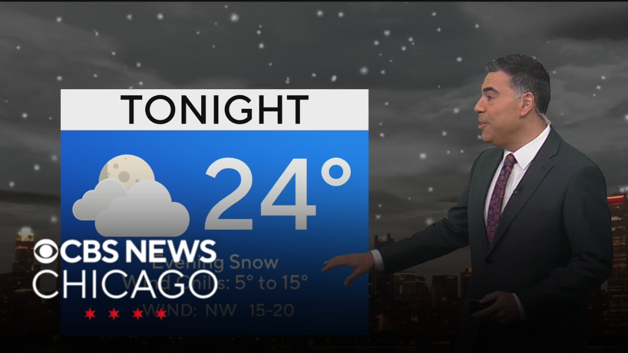 Cold night with wind chills between 5 to 15 degrees for Chicago area