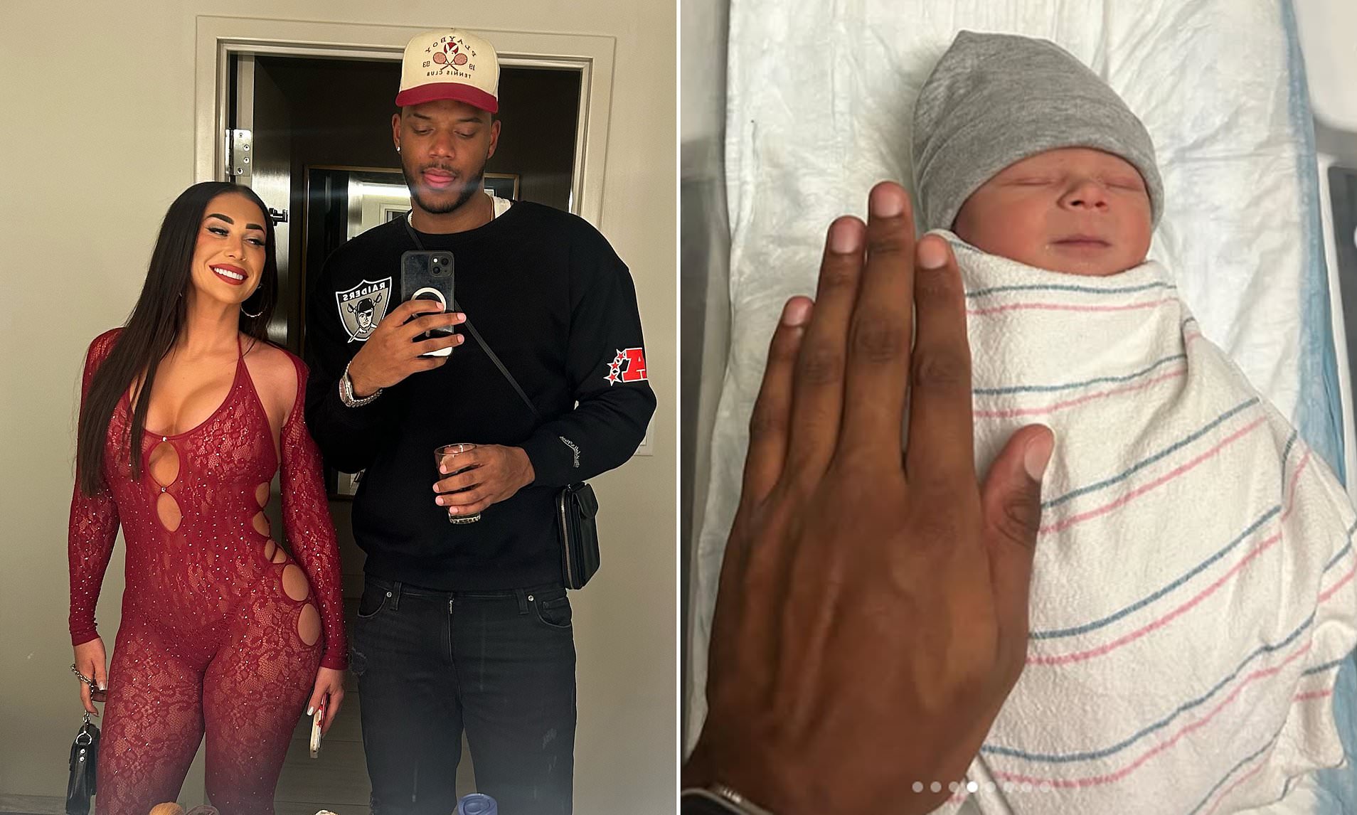 Love Island's Theo Campbell welcomes a baby boy with girlfriend Olivia ...