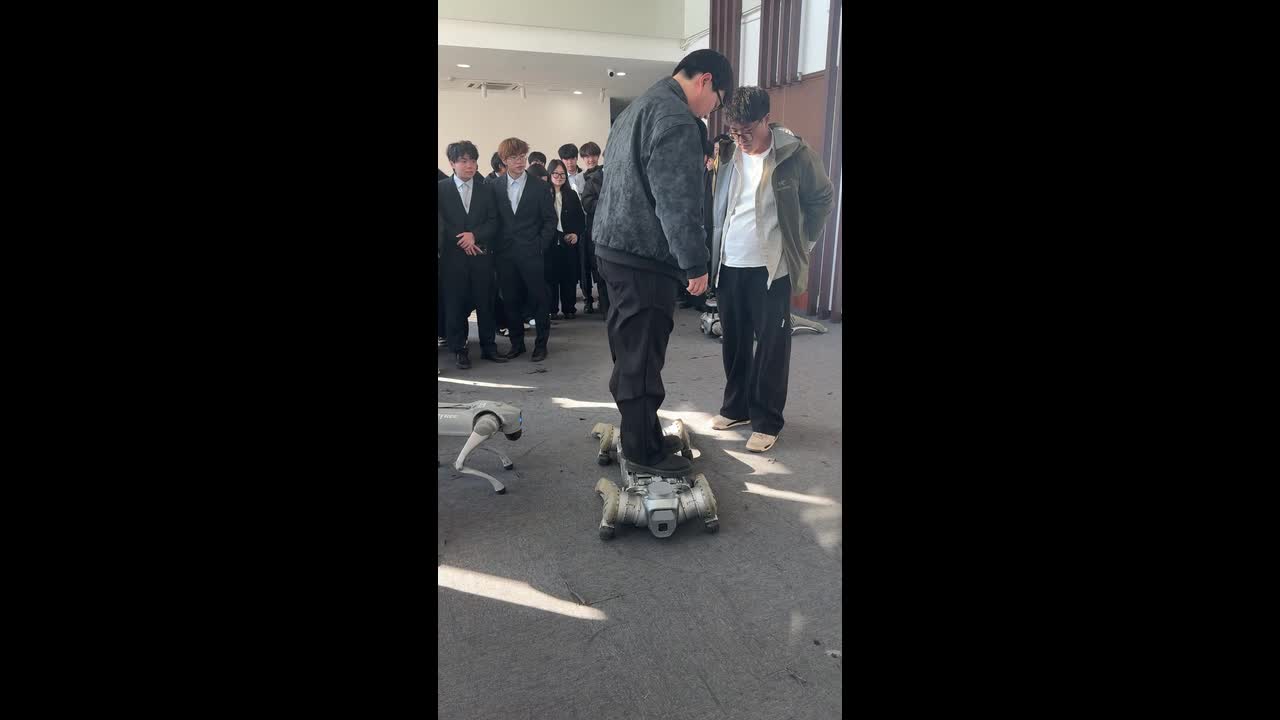 Robot dog load-bearing test in Zhejiang, China