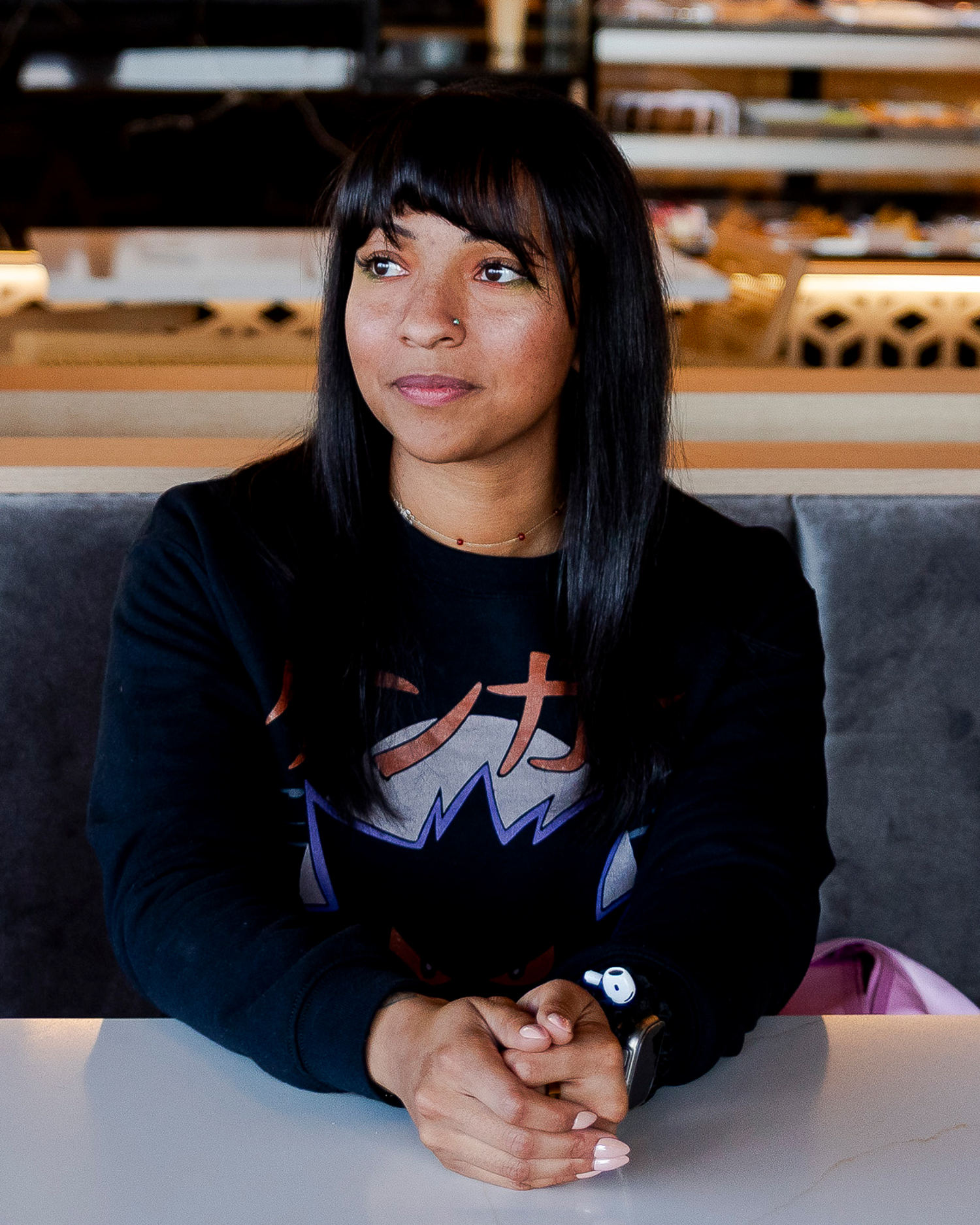 Jamie Fraser, 28, said that despite having $120,000 in student debt, she considers herself more fortunate than many others. (Sylvia Jarrus for NBC News)