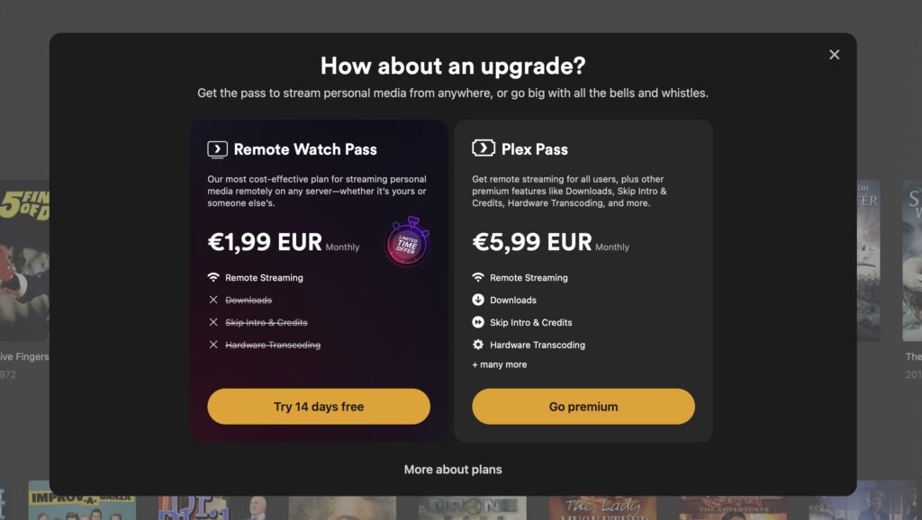 Plex met fin à la gratuité : le service veut désormais faire payer tout ...