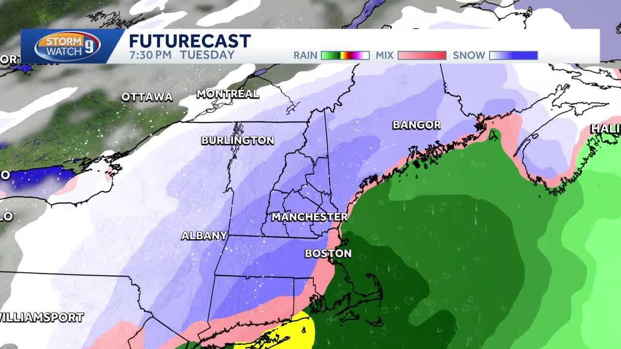Light snow to rain Sunday, plowable snow possible Tuesday