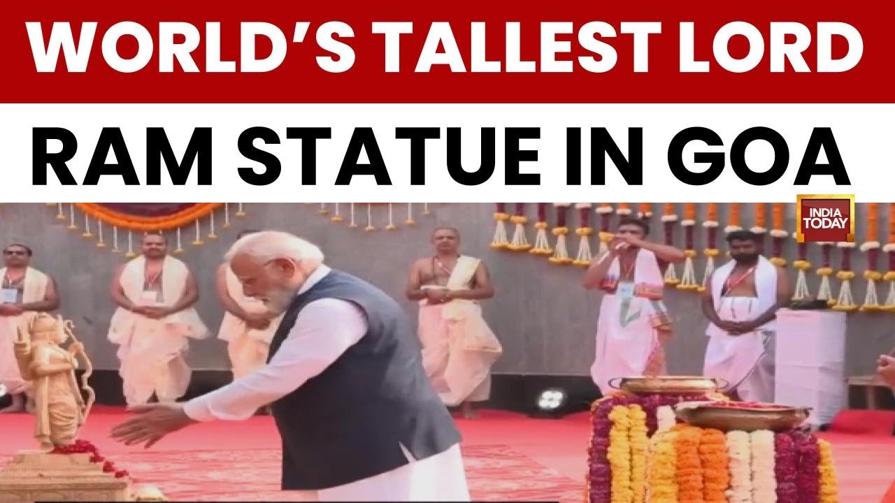 PM Modi Unveils 77-Foot Lord Ram Statue at Goa's Partagali Math, Links ...