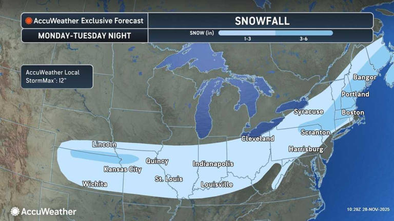 Northeast Braces For Accumulating Snow From New Early Week Storm ...