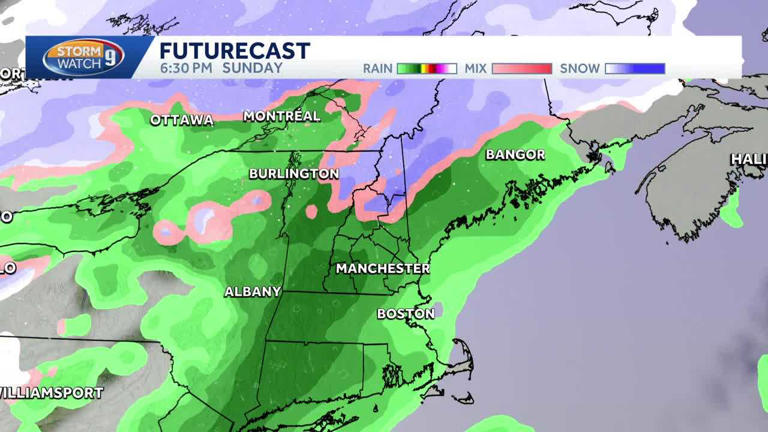 Light snow to rain Sunday, plowable snow possible Tuesday