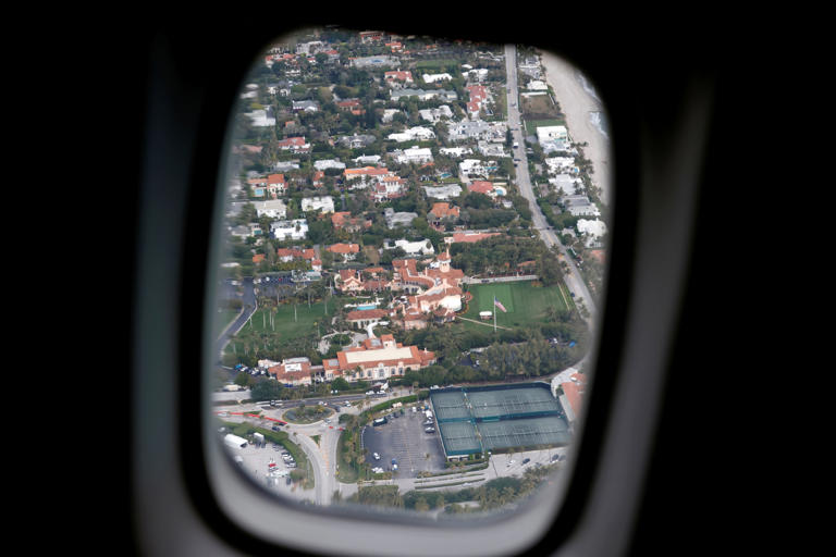 A view of Mar-a-Lago from a plane.