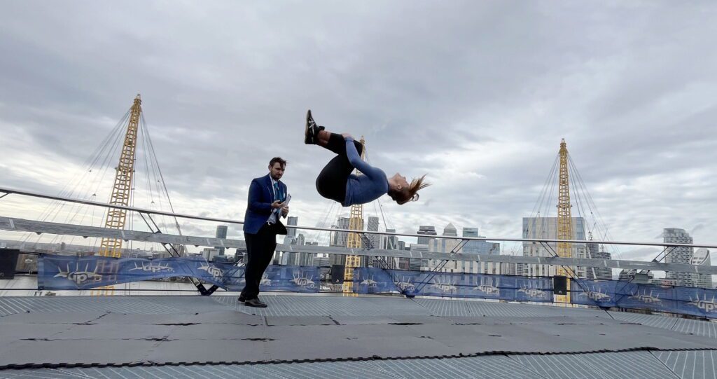 Footage shows former gymnast smash backflipping world record – on top ...