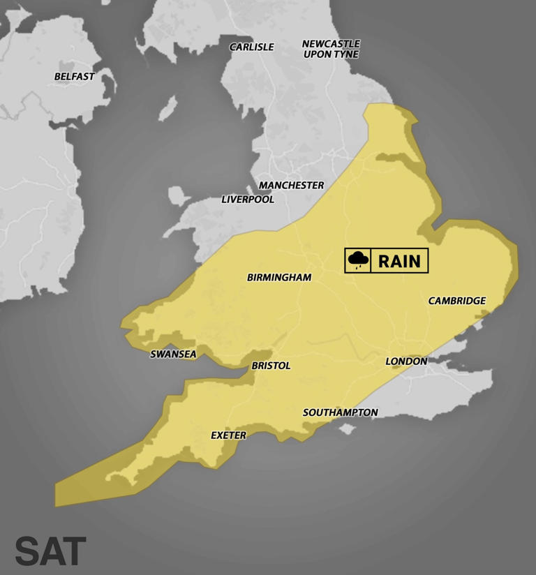 Amber weather warning issued for England and Wales