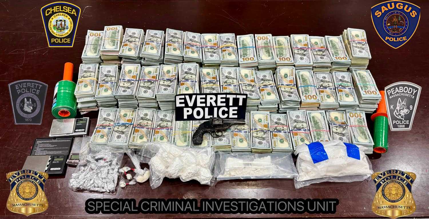 Record amount of cash seized after searches in 2 Mass. cities, police say
