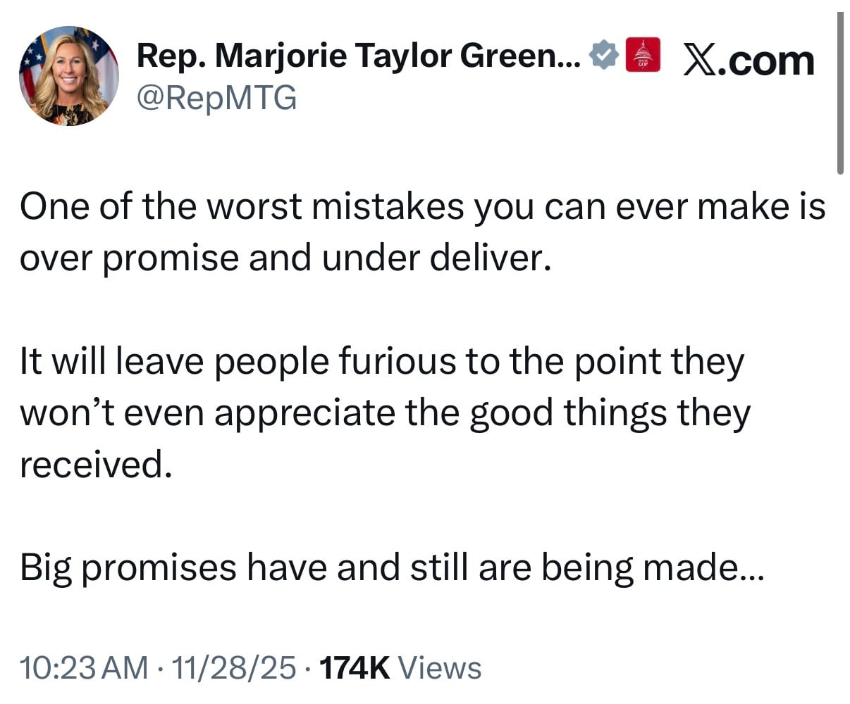 MTG Fires Off Warning to Trump Over His ‘Worst Mistake’