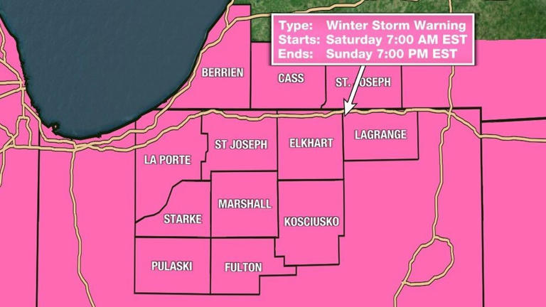 Winter Storm Warning issued for multiple counties, heavy snow expected ...