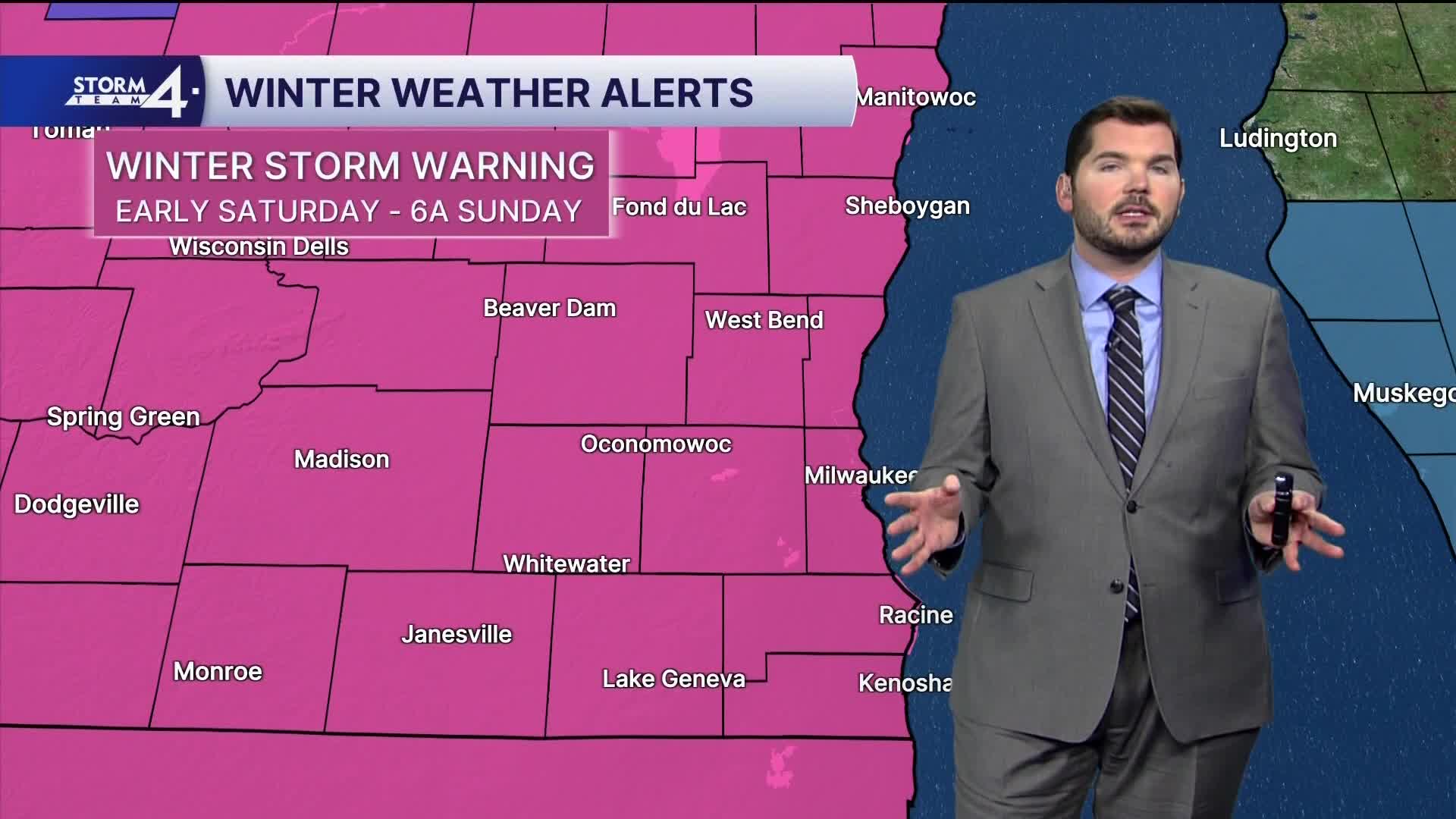 Winter storm warning issued for all of SE Wisconsin Saturday through ...