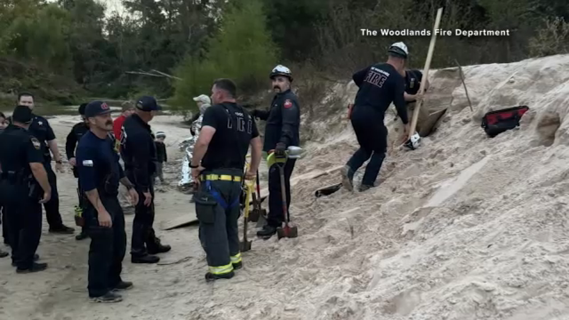 12yearold girl rescued after being trapped in a sand collapse on