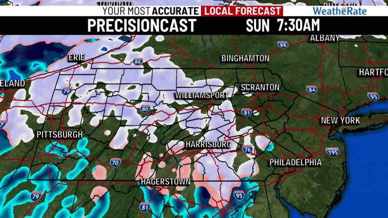 Pleasant Saturday ahead, light snow and rain showers for Sunday