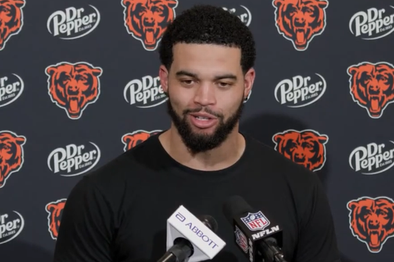 Caleb Williams comments on Ben Johnson's shirtless locker room antics