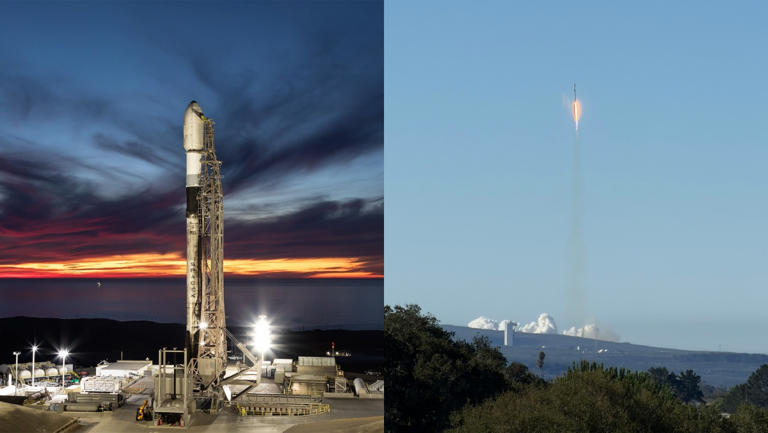 Lanzan cohete de SpaceX desde Base de la Fuerza Espacial en California