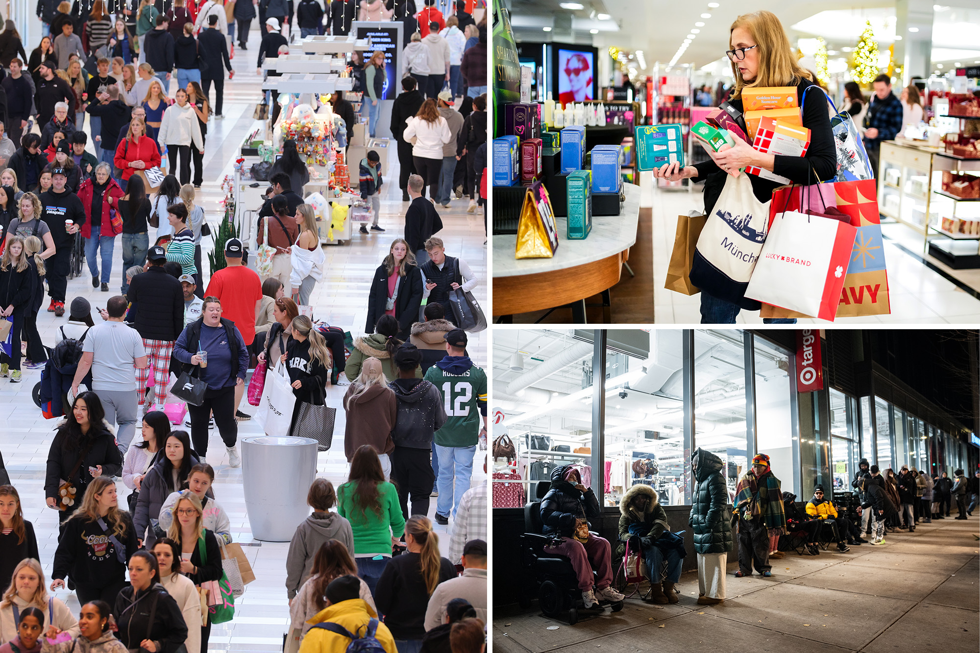 Black Friday crowds look sparse at stores as skittish shoppers search ...