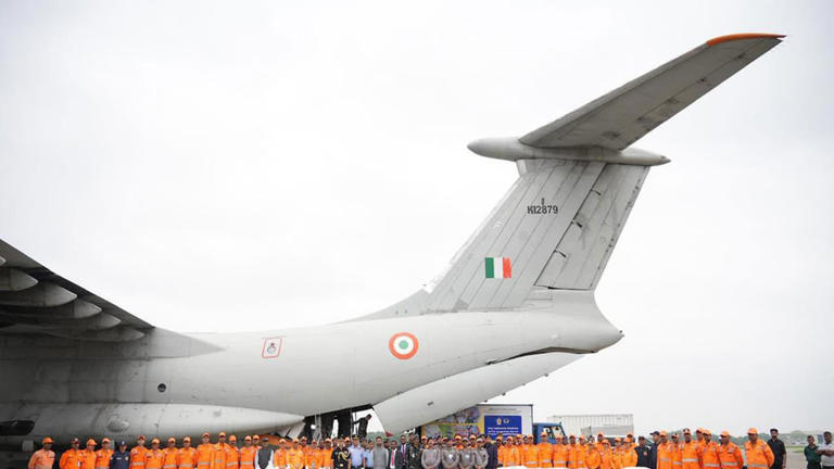 Operation Sagar Bandhu: IAF flight with 9 tons of aid lands in Colombo