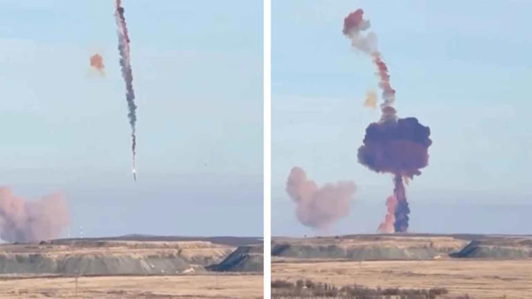 Video: Russia loses ballistic missile after explosion during launch