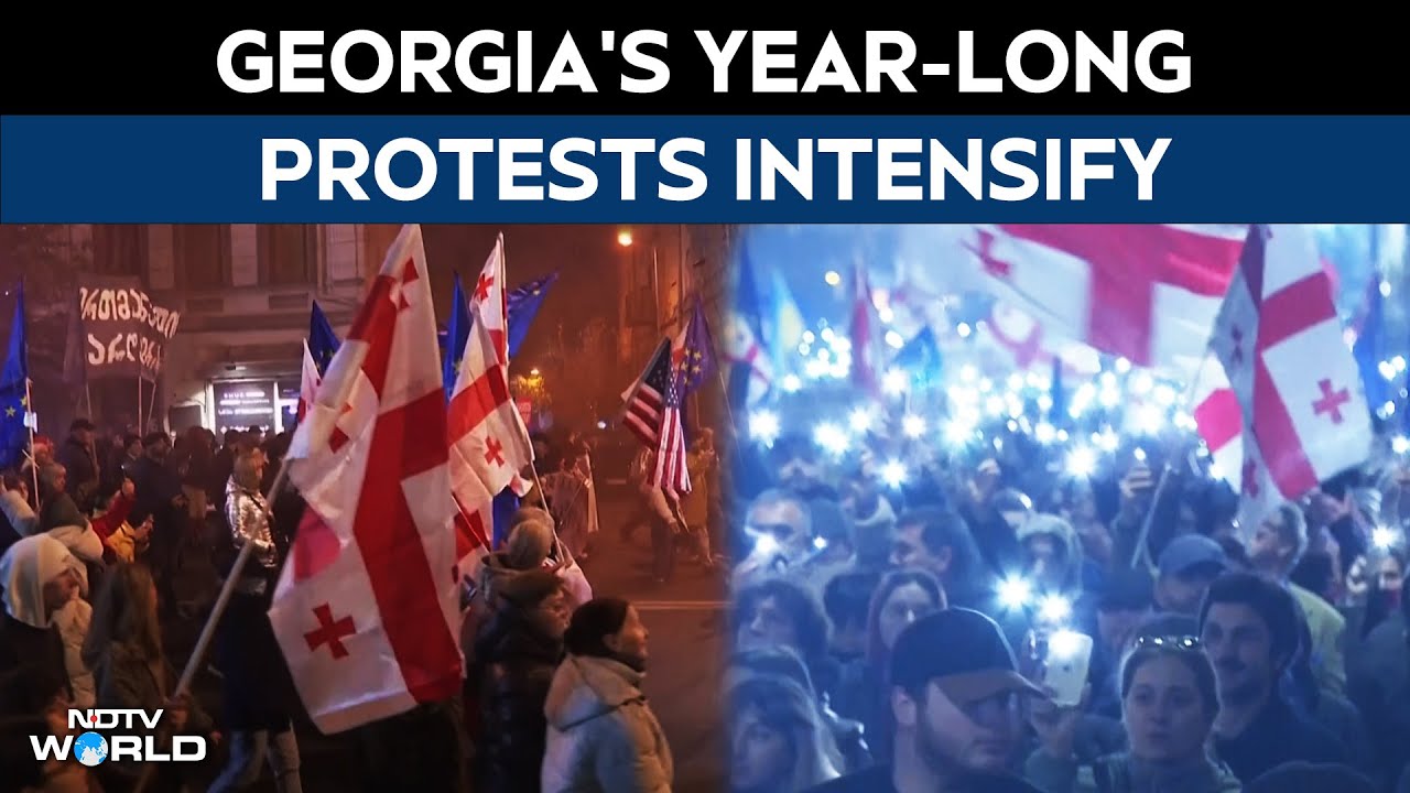 Georgia Protest | Georgia Marks One Year Of Daily Protests As EU Talks ...
