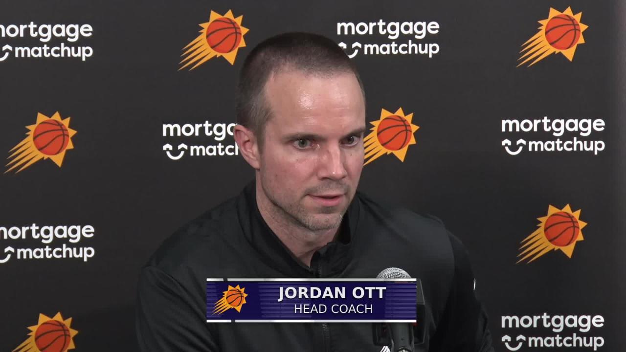 OKC 123, PHX 119: Suns coach Jordan Ott Postgame Media Availability