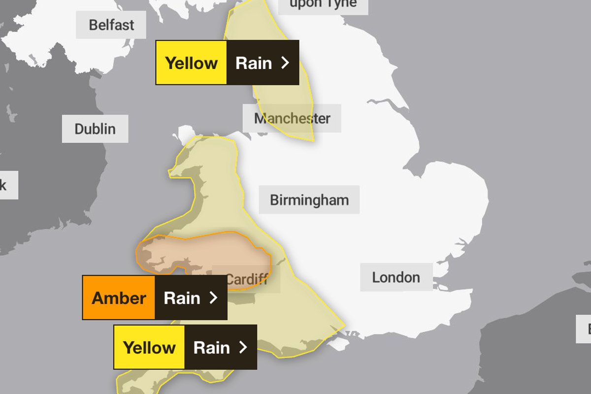 Weather map: Where heavy rain will hit UK this weekend