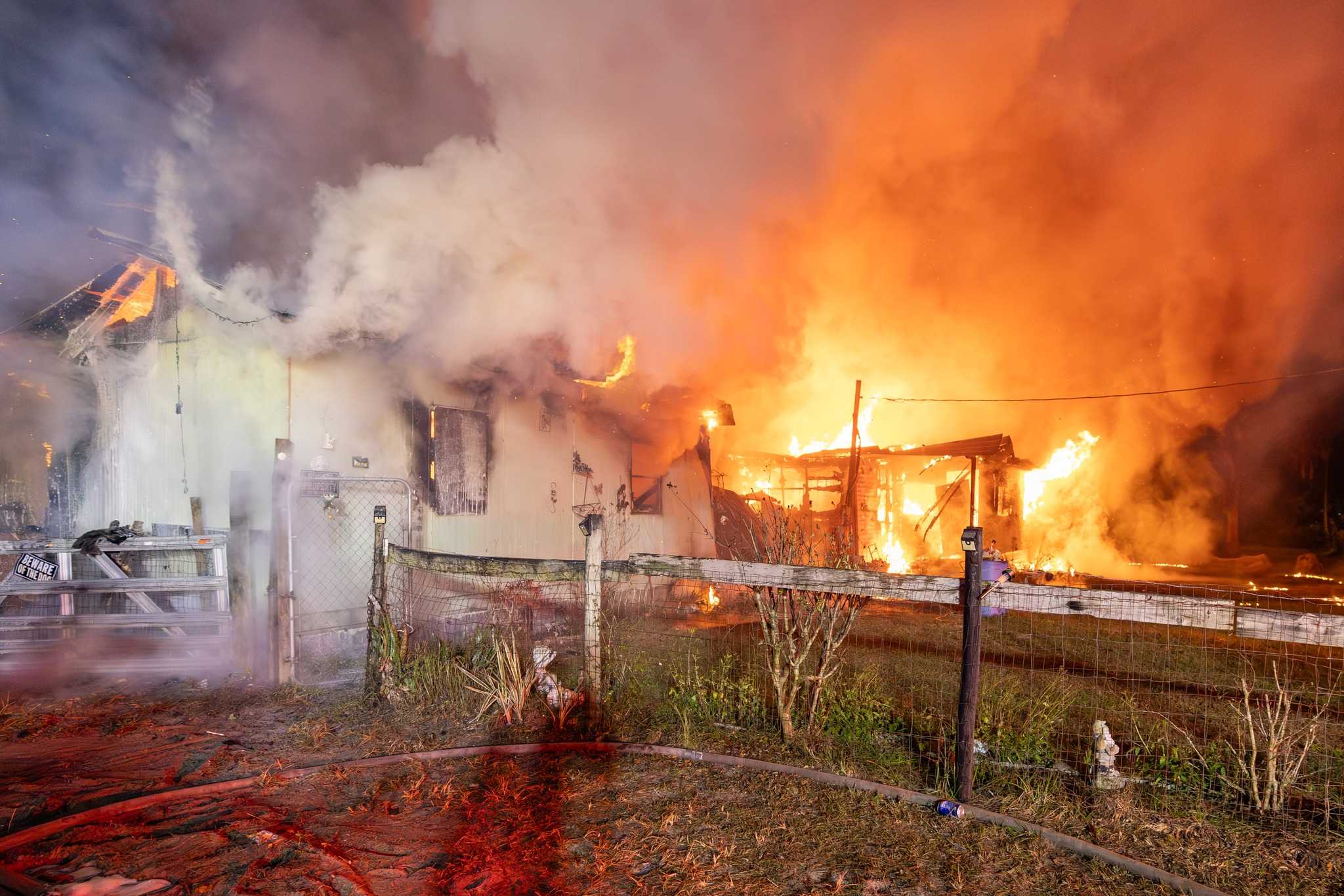 Marion County firefighters extinguish large mobile home fire on Friday
