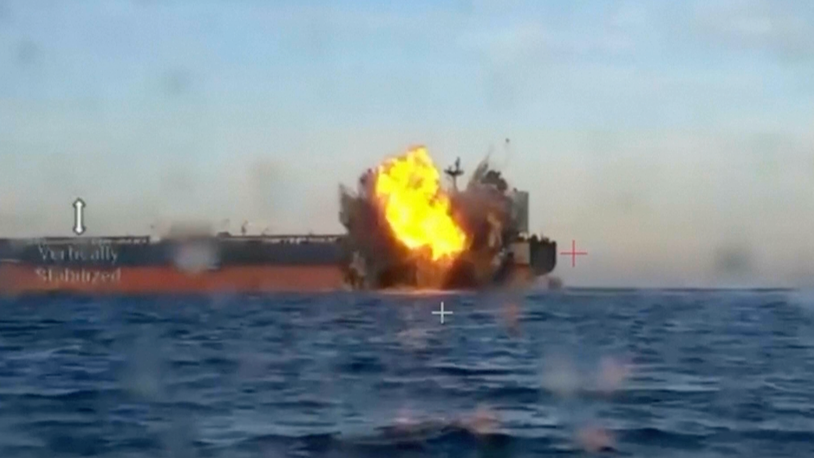 Moment Ukraine destroys Russian 'shadow fleet' ships