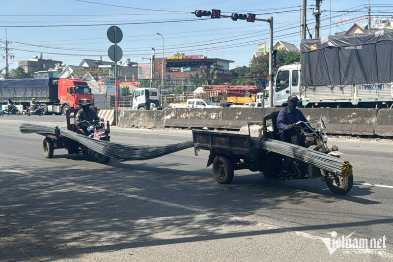 Danh tính 2 tài xế 'cõng' bó sắt 10m gây náo loạn quốc lộ