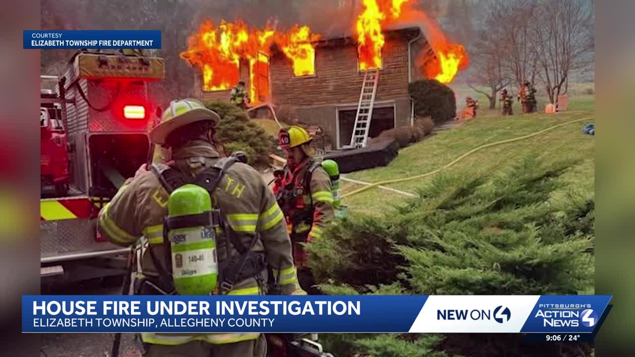 Firefighters battle flames after Elizabeth Township home catches fire ...