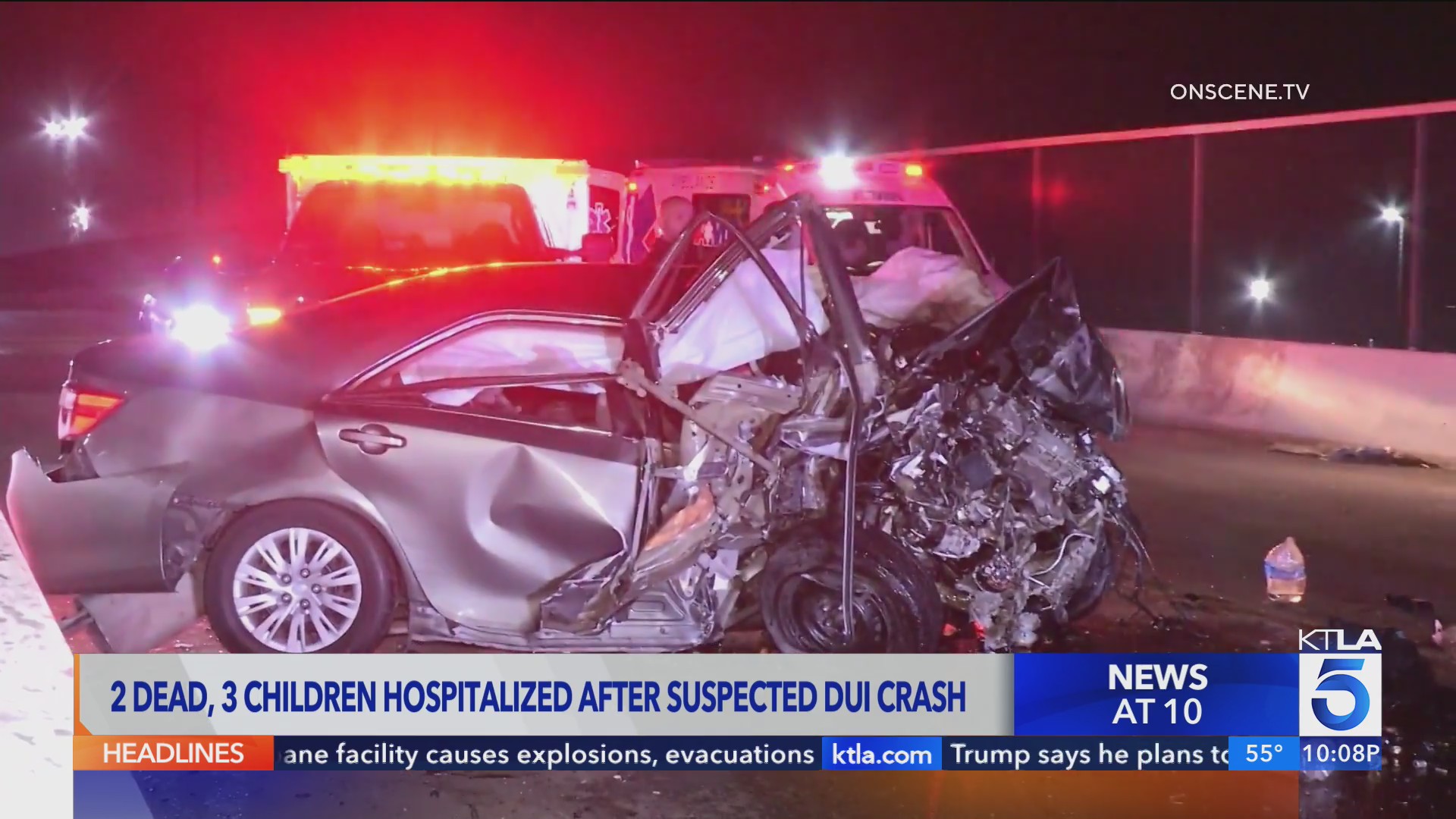 2 killed, children hospitalized in suspected DUI crash in SoCal