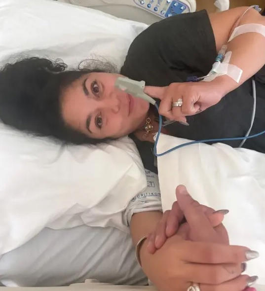 Vanessa khi chuyển dạ sinh em bé thứ hai. Ảnh: Instagram Vanessa Hudgens