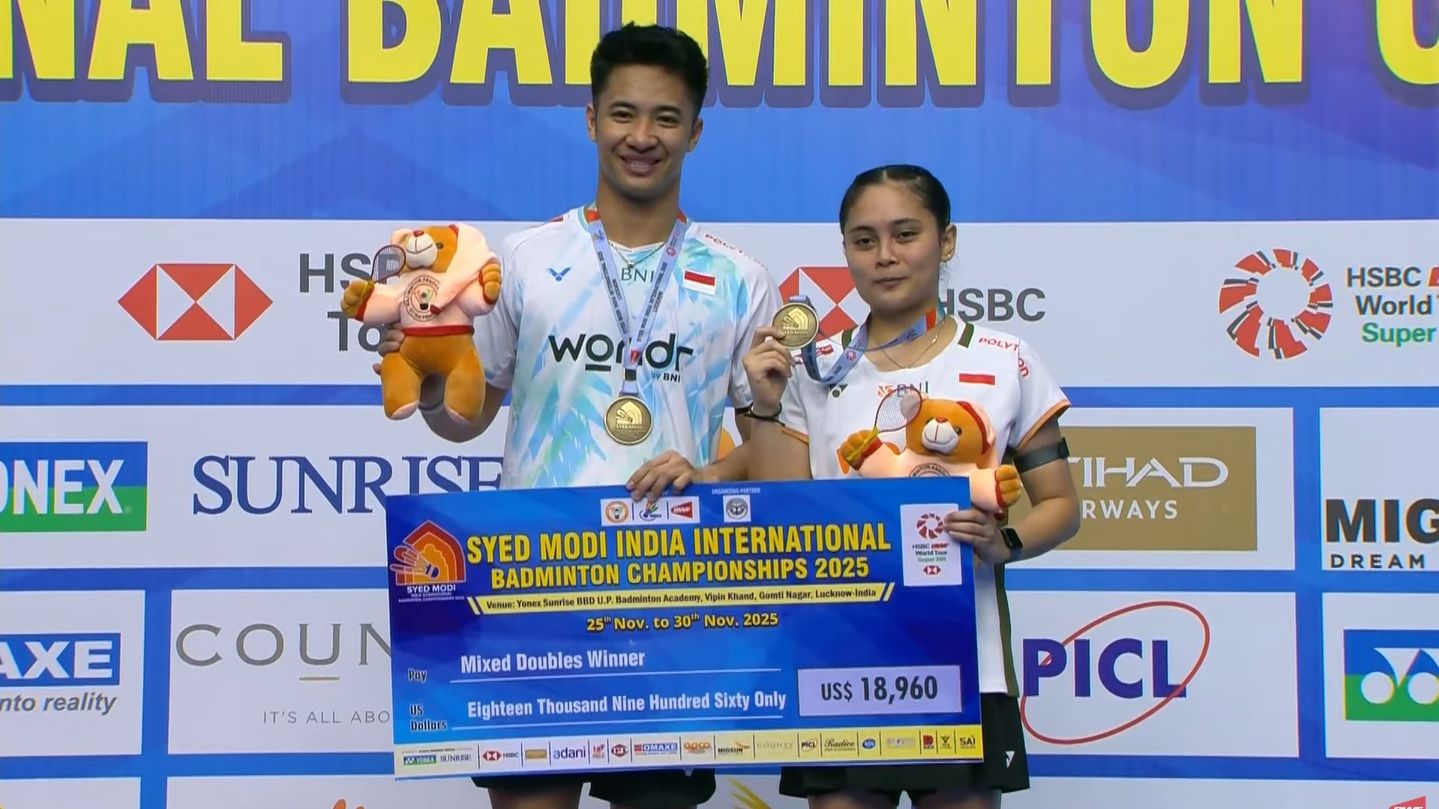 Klasemen BWF World Tour 2025 - Dejan/Bernadine Tambah Gelar, Indonesia Tertinggal dari Thailand