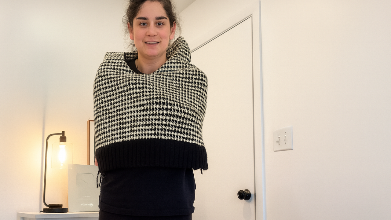 It’s not just a sweater — it’s my emotional support swaddle