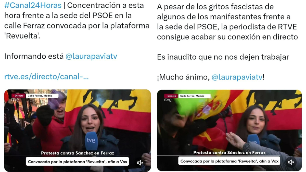 "Cómo son los de la libertad": acosan a una periodista de RTVE durante ...