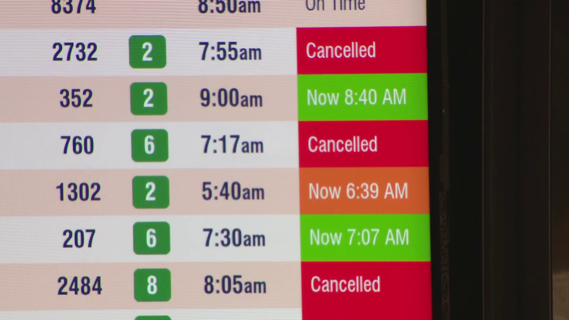 Dozens of flights canceled or delayed at Logan