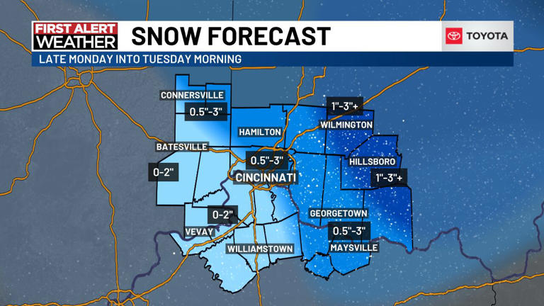 First Alert Weather Day Tuesday due to expected snow accumulations