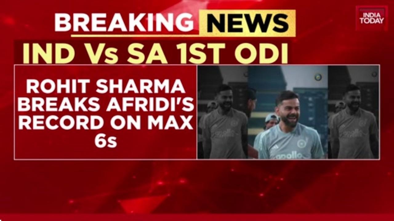 Rohit Sharma Breaks Shahid Afridi's All-Time Record for Most ODI Sixes ...