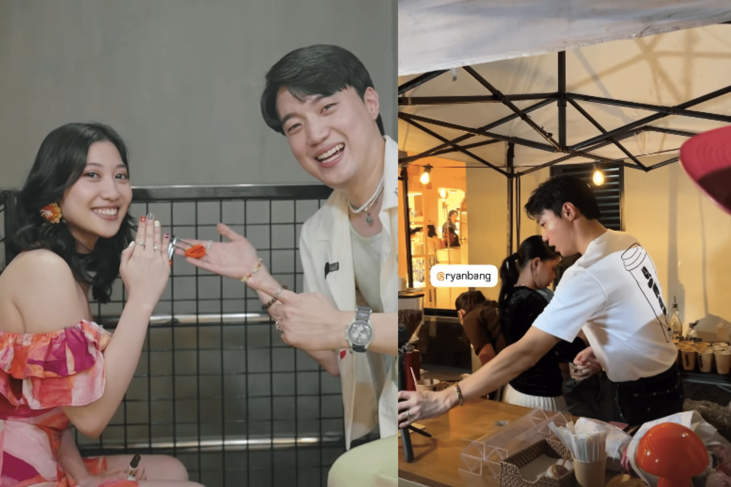 Ryan Bang spotted helping out at stall owned by Paola Huyong’s coffee shop