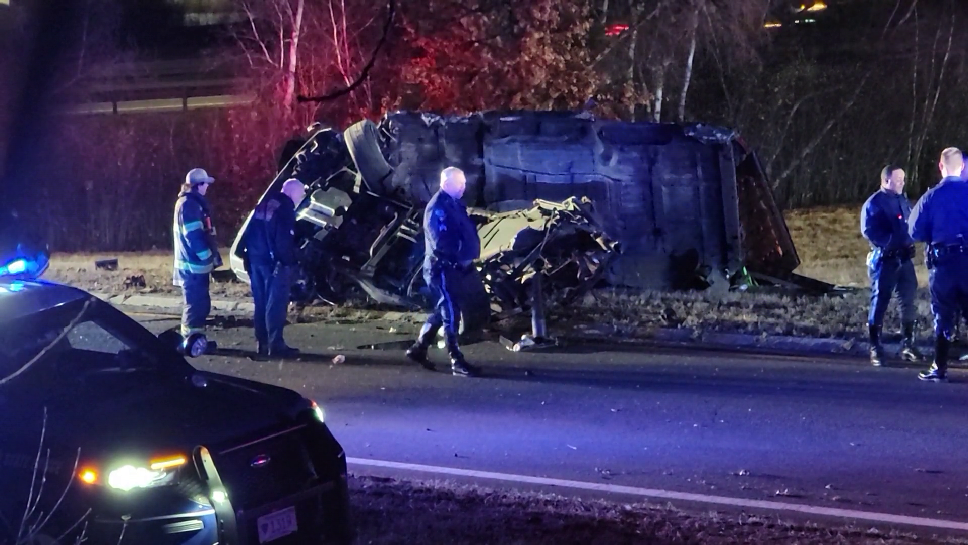 1 hospitalized after 100 mph chase ends in crash near Braintree