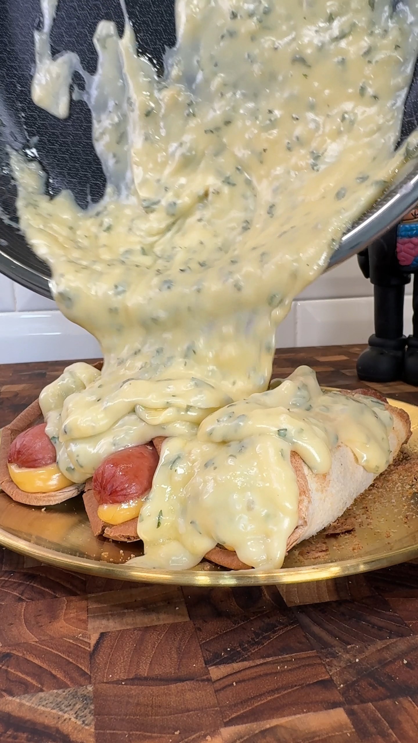 Cheese rolled hotdogs