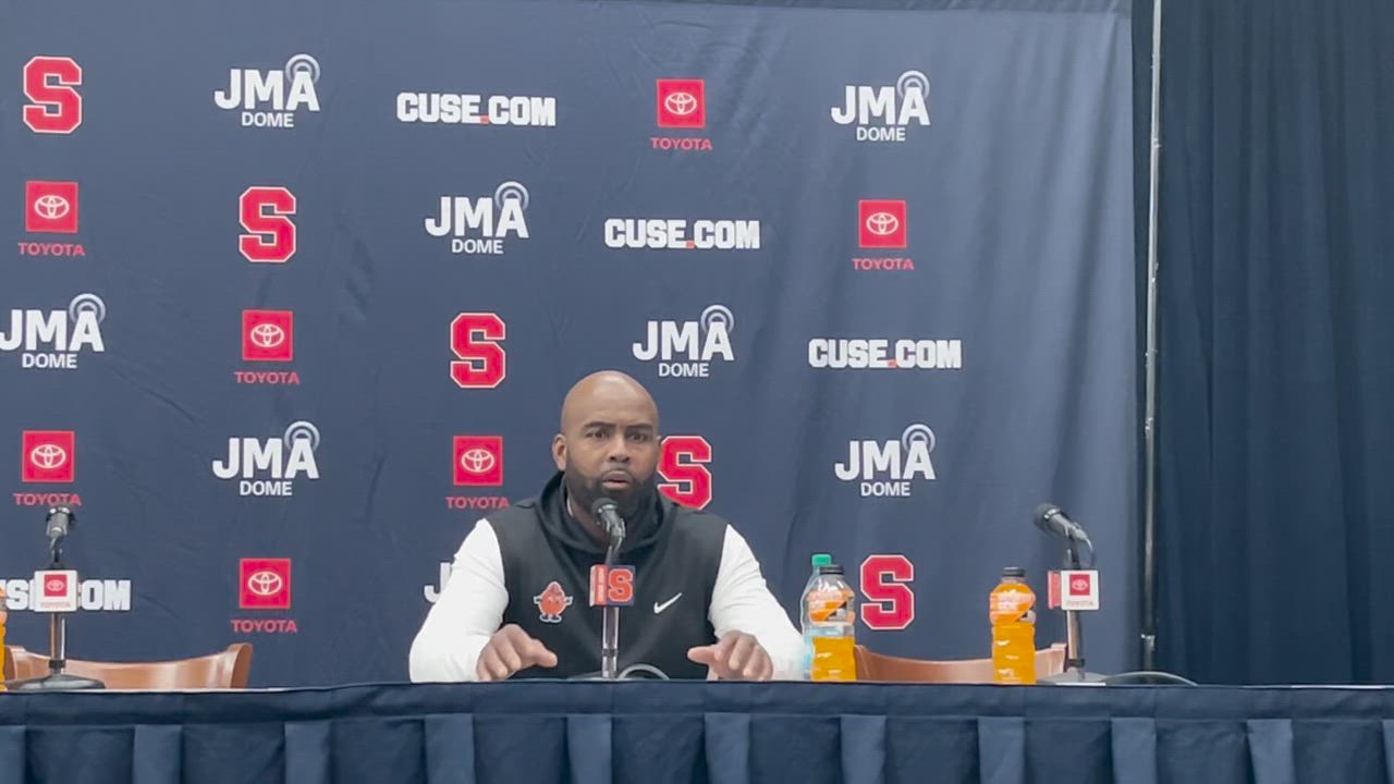 Syracuse head coach Fran Brown after a loss to Boston College