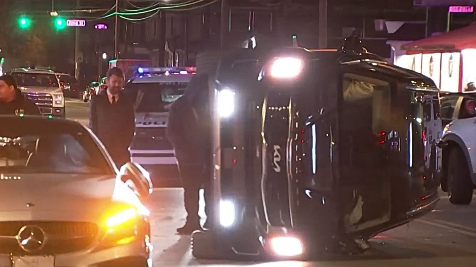 Man injured in South Philly car crash that left vehicle overturned