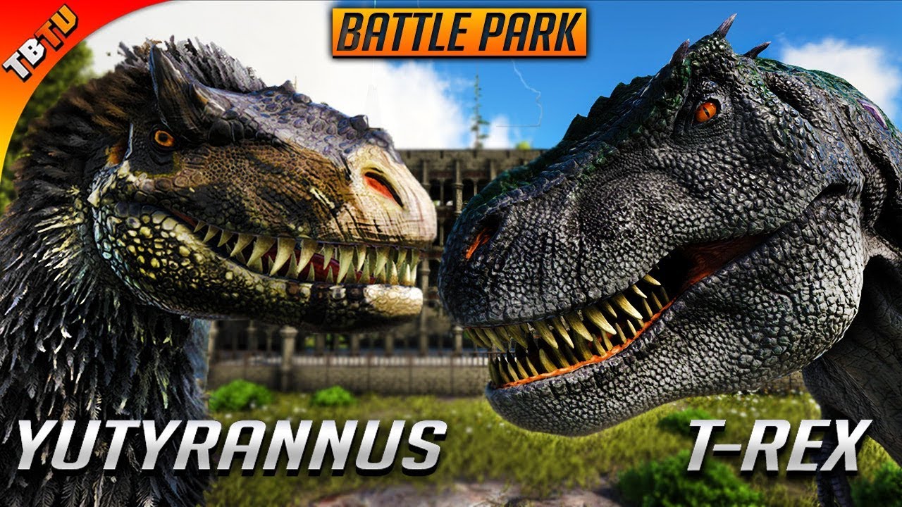 Coliseum Battle: Yutyrannus vs T-Rex in ARK Ragnarok