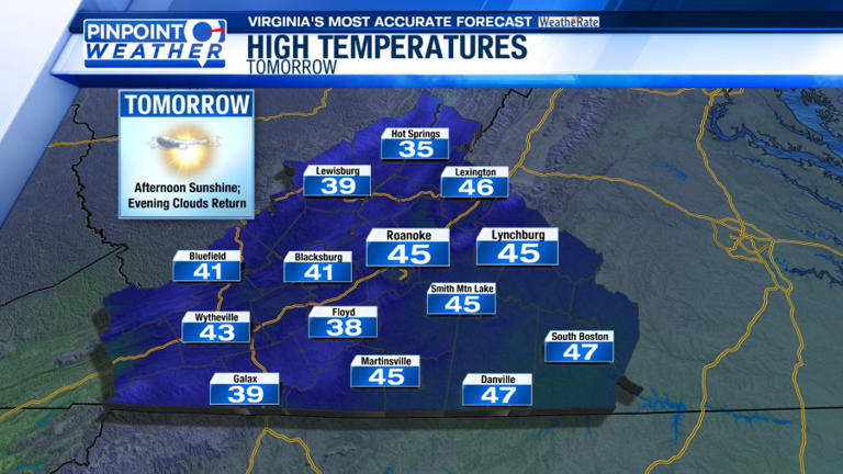 Pinpoint Weather: Sunshine returns tomorrow, freezing rain Tuesday