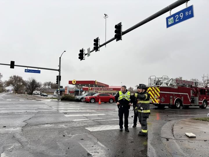 Two people hospitalized in Sunday afternoon crash